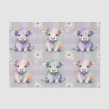 Schotse Hooglander Paas Daisy Bloemen Pastel