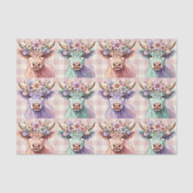 Schotse Hooglander Paasbloemen in Pastel