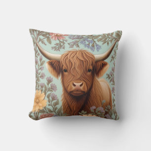 Schotse Hooglanders Koe Pastel William Morris Geïn Kussen