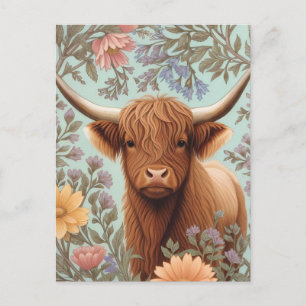 Schotse Hooglanders Pastel William Morris Geïnspir Briefkaart