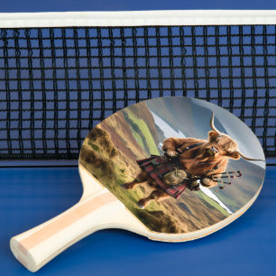 Schotse Hooglandkoe Dudelsackspeler, Tafeltennisbatje