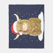 Schotse hooglandkoe in de kerstwinter fleece deken (Voorkant)