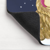 Schotse hooglandkoe in de kerstwinter muismat (Hoek)