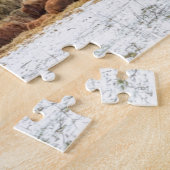 Schotse hooglandkoeien die warm blijven in de wint legpuzzel (Zijkant)