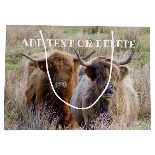 Schotse hooglandkoeien groot cadeauzakje (Achterkant)