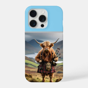 Schotse Hooglandrund Dudelsackspeler, iPhone 15 Pro Case