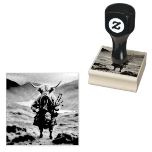 Schotse Hooglandrund Dudelsackspeler, Rubberstempel
