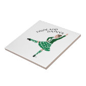 Schotse Hooglandse Danser - Groen Tegeltje (Zijkant)