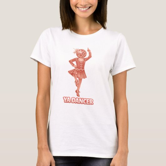 Schotse humor grappige danser spiegelbal t-shirt (Voorkant)