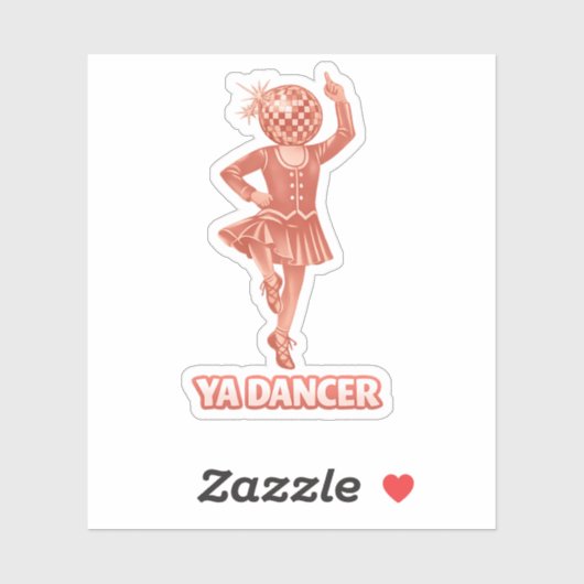 Schotse humor leuk danser Gefeliciteerd Sticker (Vel)