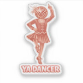Schotse humor leuk danser Gefeliciteerd Sticker (Voorkant)
