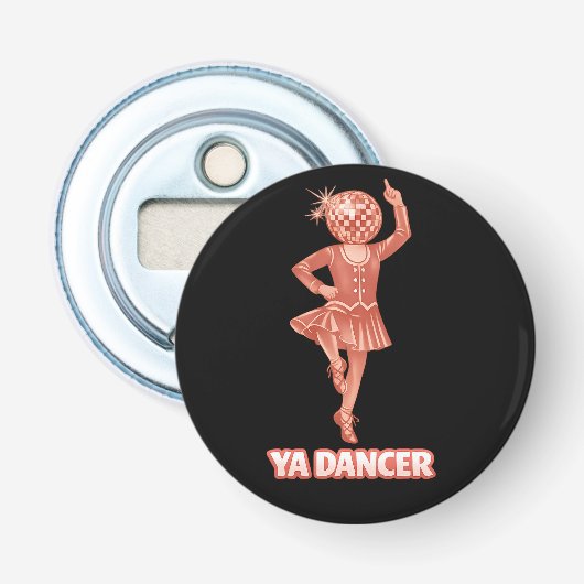 Schotse humor leuke danser Gefeliciteerd Button Flesopener (Voorkant)
