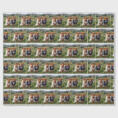 Schotse Huwelijk Hooglandrunderen Cadeaupapier (Vlak)