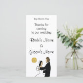 Schotse huwelijksherinneringen, geschenken, giveaw bedankkaart (Staand voorkant)