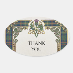 Schotse Ierse Shamrock Distel Bedankt Sticker