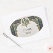 Schotse Ierse Shamrock Distel Bedankt Sticker (Envelop)