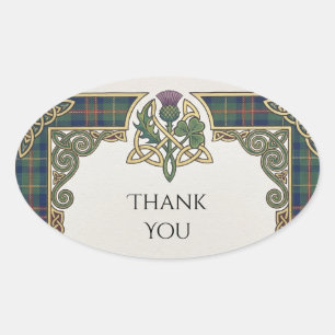 Schotse Ierse Shamrock Distel Bedankt Sticker