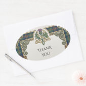 Schotse Ierse Shamrock Distel Bedankt Sticker (Envelop)