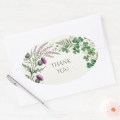 Schotse Ierse Shamrock Distel Bedankt Sticker (Envelop)
