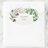 Schotse Ierse Shamrock Distel Bedankt Sticker (Tas)