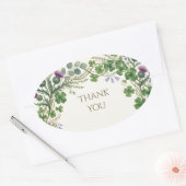 Schotse Ierse Shamrock Distel Bedankt Sticker (Envelop)