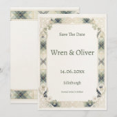 Schotse Ierse Shamrock Distel Save the Date Kaart (Voorkant / Achterkant)