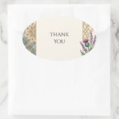 Schotse Indiase Distel Paisley Bedankt Sticker (Tas)