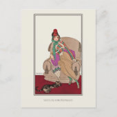 Schotse jas Cat Gerda Wegener Mode Briefkaart (Voorkant)