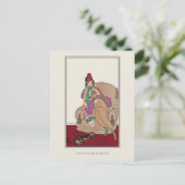 Schotse jas Cat Gerda Wegener Mode Briefkaart (Staand voorkant)