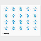 Schotse kaartvlag ronde sticker (Vel)