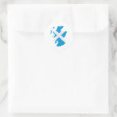 Schotse kaartvlag ronde sticker (Tas)