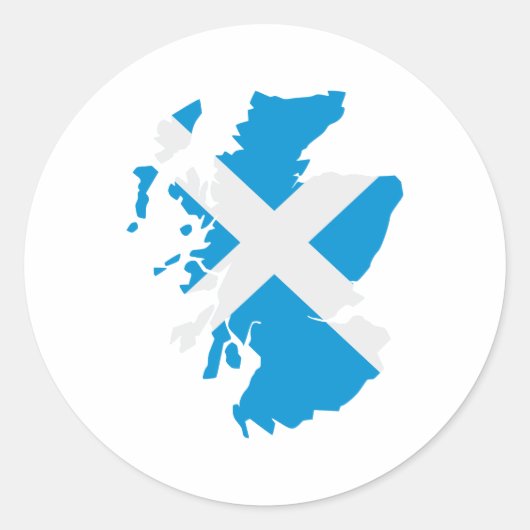 Schotse kaartvlag ronde sticker (Voorkant)
