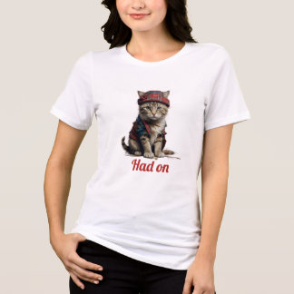 Schotse kat in vermomming - had op Tri-Blend shirt