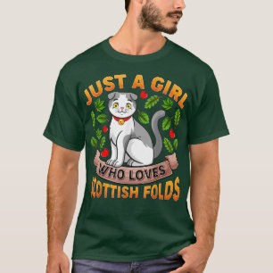 Schotse kat is gewoon een meisje dat gek is op sch t-shirt