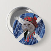 Schotse kat ronde button 7,6 cm (Voorkant /achterkant)