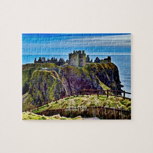 Schotse Keith Clan's Dunnottar Castle Foto Legpuzzel (Horizontaal)