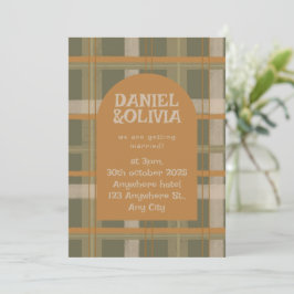 Schotse Keltische Tartan Patroon Huwelijk Kaart