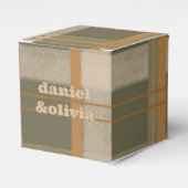 Schotse Keltische Tartan Patroon Wedding Bedankdoosjes (Voorkant Zijde)