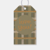 Schotse Keltische Tartan Patroon Wedding Cadeaulabel (Achterkant)