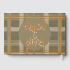 Schotse Keltische Tartan Patroon Wedding Gastenboek