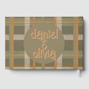 Schotse Keltische Tartan Patroon Wedding Gastenboek