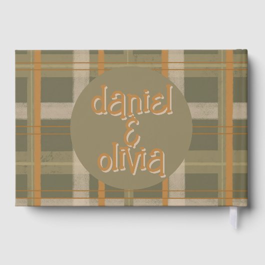 Schotse Keltische Tartan Patroon Wedding Gastenboek (Achterkant)