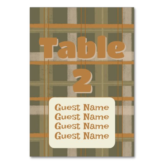 Schotse Keltische Tartan Patroon Wedding Kaart (Achterkant)