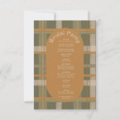 Schotse Keltische Tartan Patroon Wedding Programma (Achterkant)