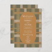 Schotse Keltische Tartan Patroon Wedding Programma (Voorkant / Achterkant)