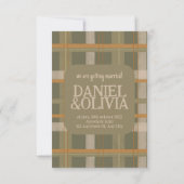 Schotse Keltische Tartan Patroon Wedding Save The Date (Achterkant)