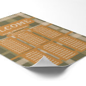 Schotse Keltische Tartan Pattern Weddi Seating Cha Poster (Hoek)