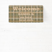 Schotse Keltische Tartanpatroon Huwelijksstoelinde Spandoek (Insitu)