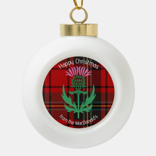 Schotse kerst ornament Thistle Tartan (Voorkant)