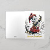 Schotse kerst otter kerst folie wenskaart (Buiten Laag)